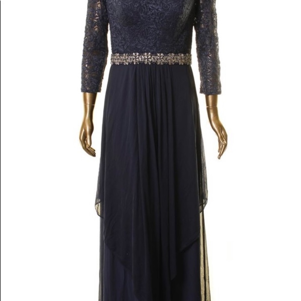 Gorgeous! Alex Evenings navy blue ball gown. NWT